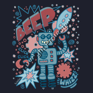 Retro Geeky Space Robot - AS Colour - Women's Classic Tee Design