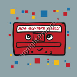 80s Mix-Tape Magic - AS Colour - Mens Faded Tee Design