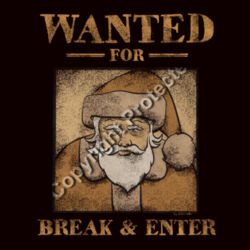 Christmas Most Wanted - Santa - AS Colour - Faded Tee Design