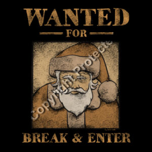 Christmas Most Wanted - Santa - AS Colour - Tall Tee Design