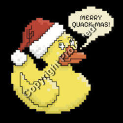 Christmas Pixel Rubber Duck -  AS Colour - Premium Women's Crew Design