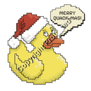 Christmas Pixel Rubber Duck - High quality ceramic white mug Design