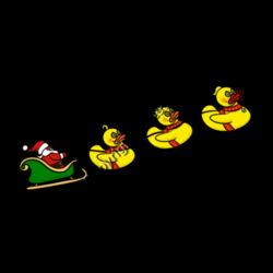 Santa's Christmas Ducky Sleigh - AS Colour - Wo's Upside Tank Design