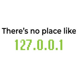 There's No Place Like 127.0.0.1 - High quality ceramic white mug Design
